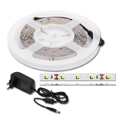 Sada LED pásku 1,5m vč. adaptéru, 300Lm/m, 4,8W/m, bílá 4100K - ecolite